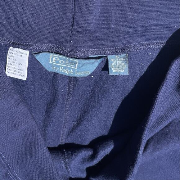 Polo Ralph Lauren Drawstring Heavy Sweatpants Lounge Pants Mens XL Navy Blue - Picture 6 of 6